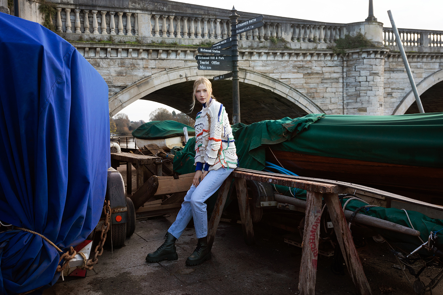 Photoshoot near boat station at Richmond, London, UK