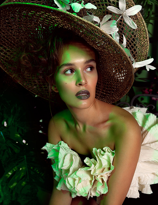 Green light for a fashion editorial