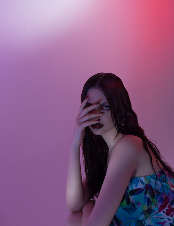 Pink background for a fashion editorial