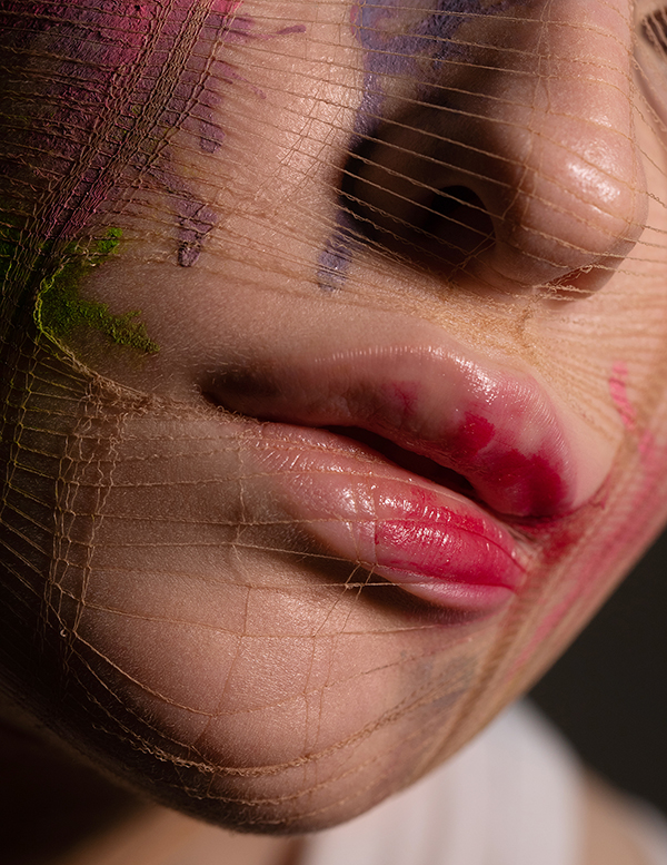 Creative textured beauty photography for model agency